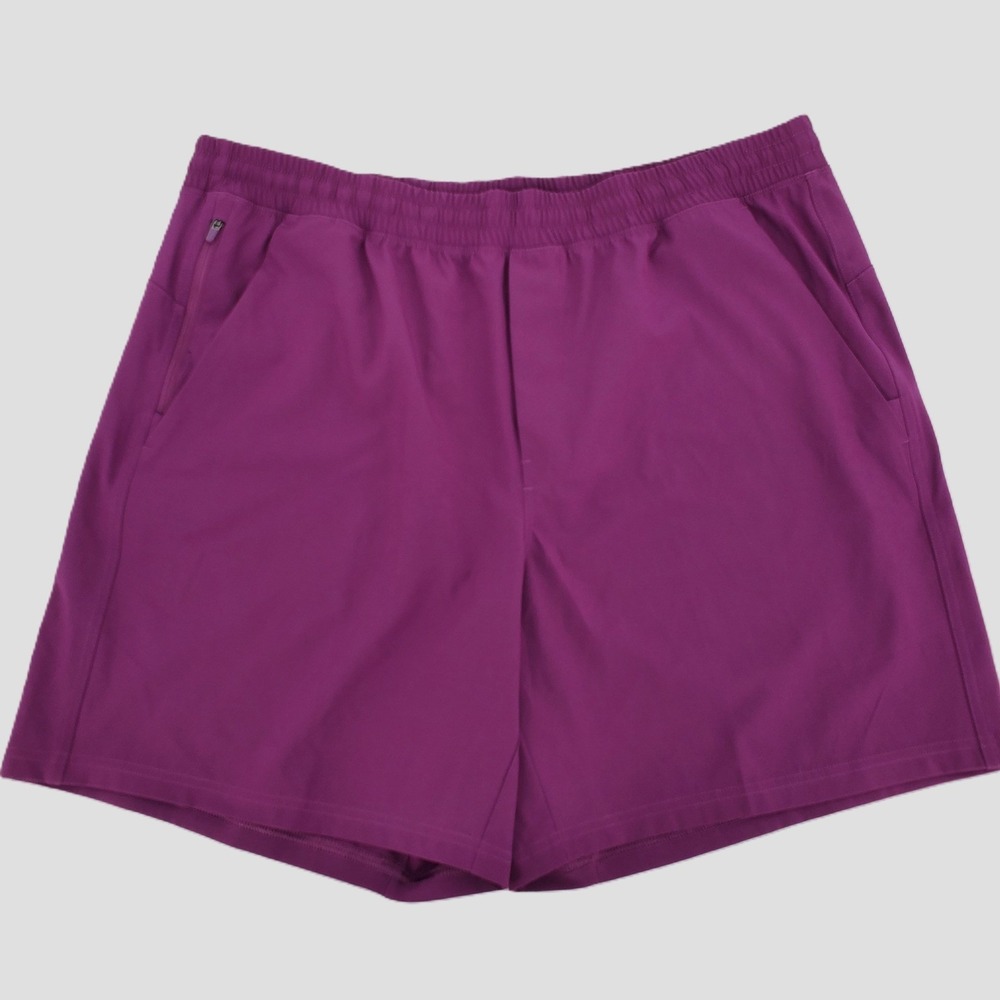 VRST Men XL All In Unlined Athletic Short Black Cherry Quick Dry Stretch Pockets